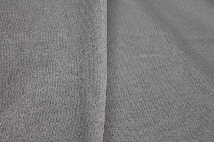 Organic Cotton Sweatshirt Jersey - Dyed Grey fabric, image 5 of 5