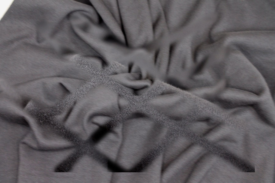 Organic Cotton Interlock Jersey - Black fabric, image 6 of 6