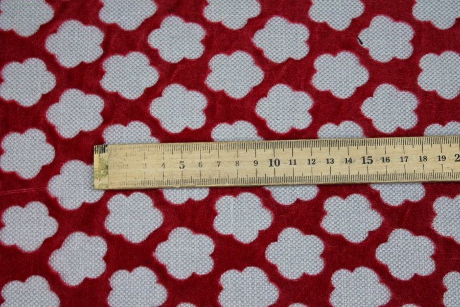 Laser Cut Soft Velvet - Red fabric, image 6 of 7