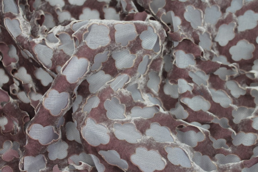 Laser Cut Soft Velvet - Mauve fabric, image 8 of 9