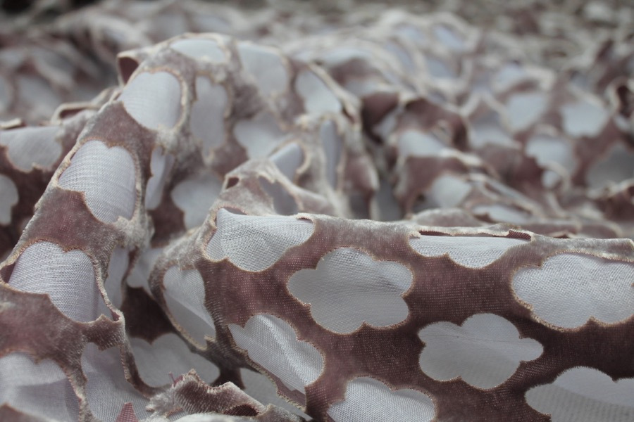 Laser Cut Soft Velvet - Mauve fabric, image 9 of 9