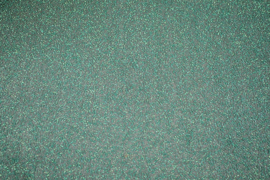 Encrusted Cupped Iridescent Micro-sequins on Mesh - Green fabric, image 2 of 7