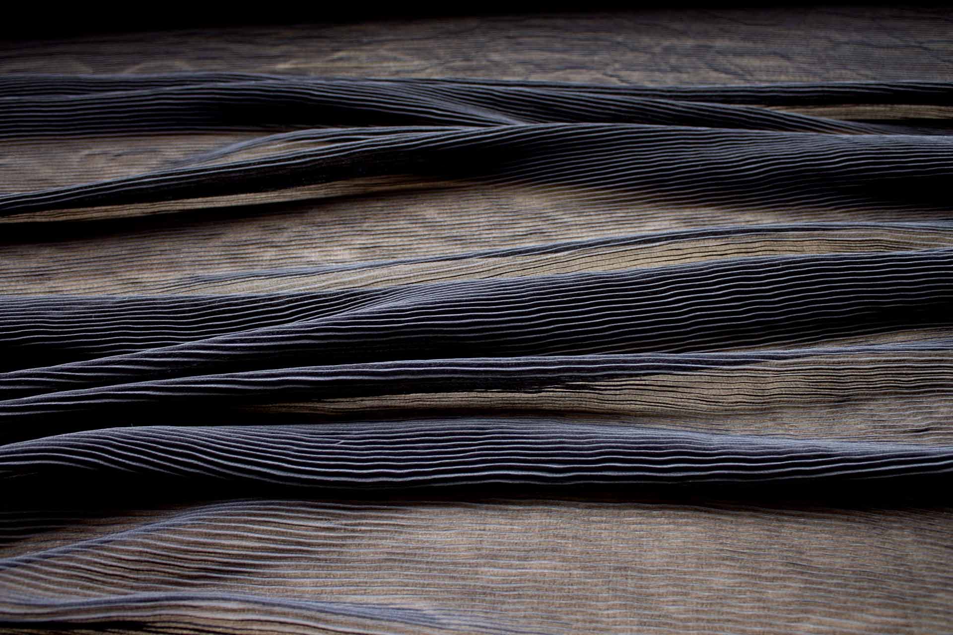 Pleated Crisp Polyester Georgette - Black fabric, image 4 of 7