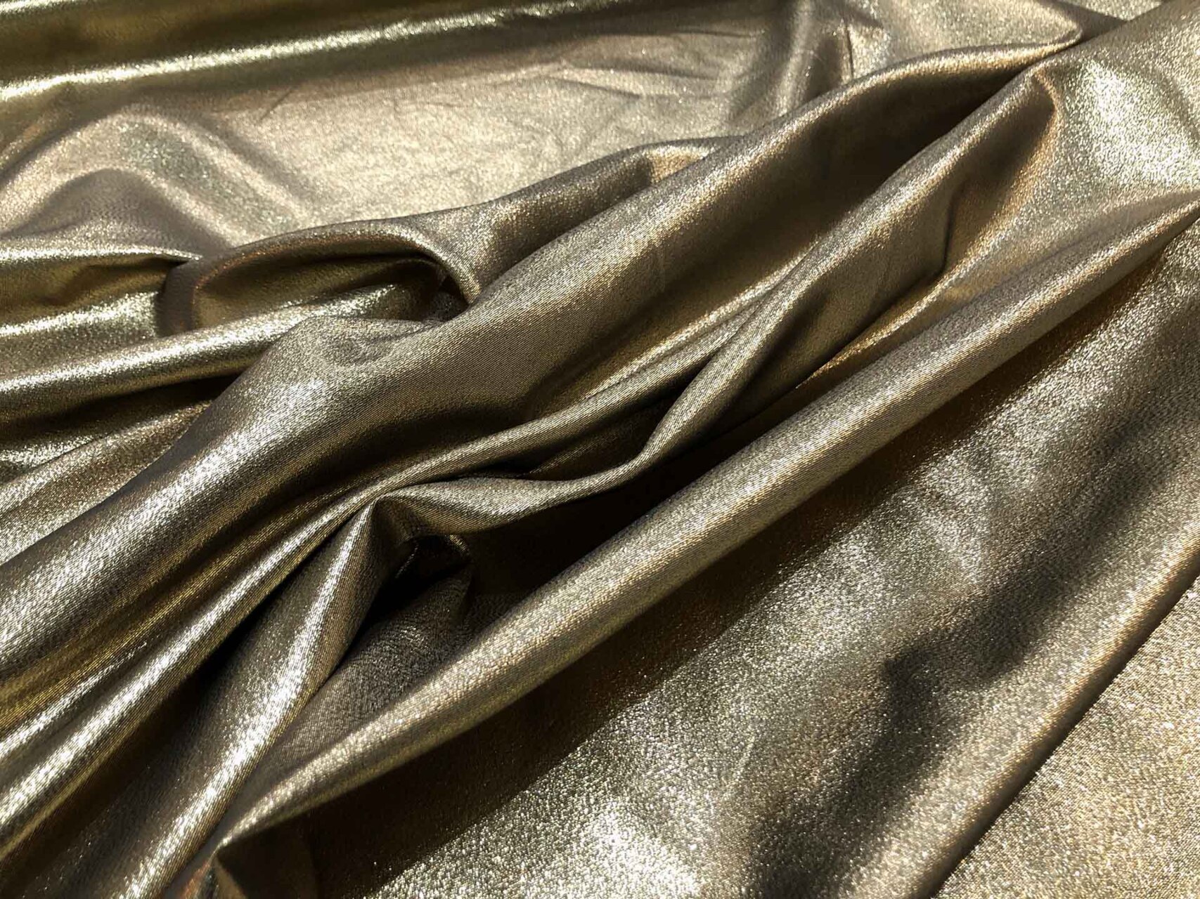Gold Lurex Suiting - Gold on Black fabric