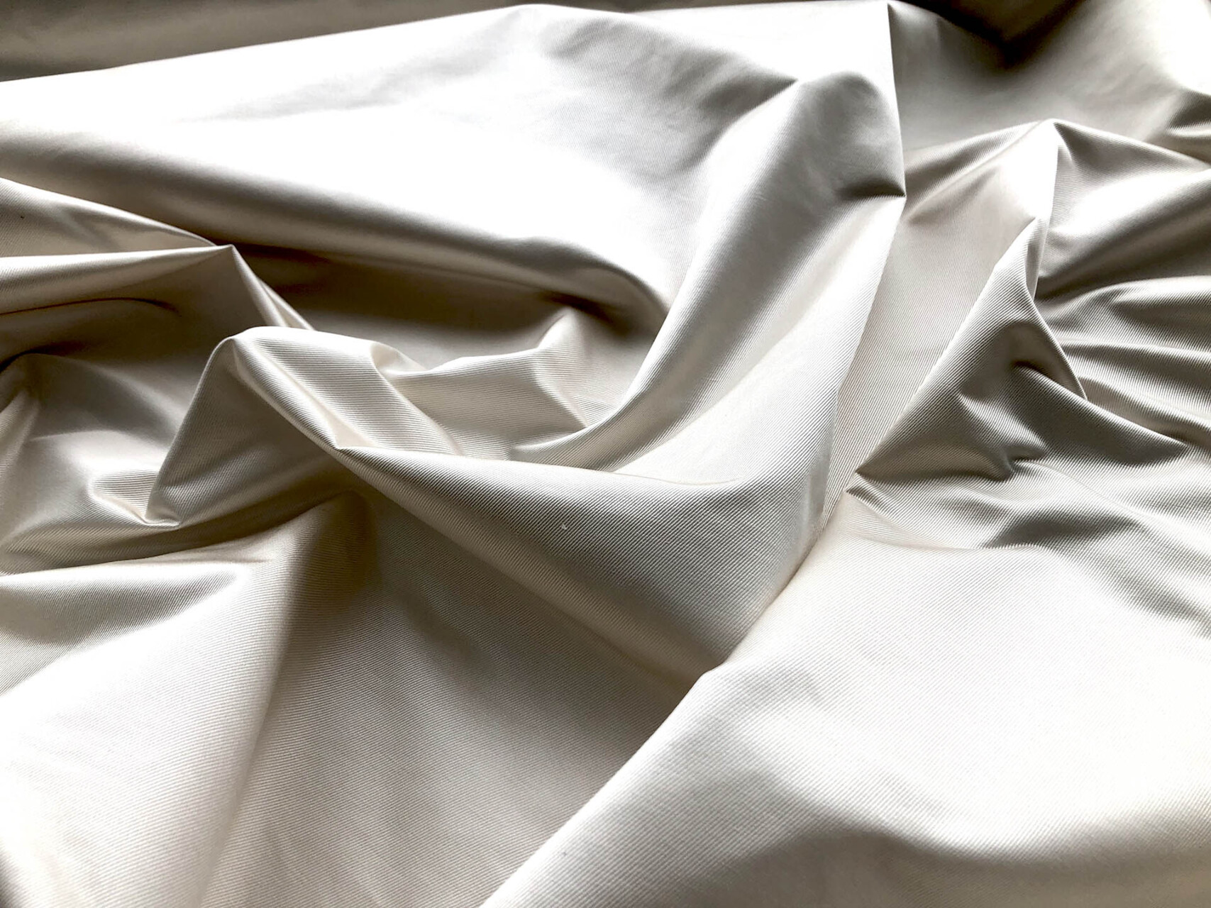 Silk and Cotton Twill - Ivory fabric, image 2 of 5