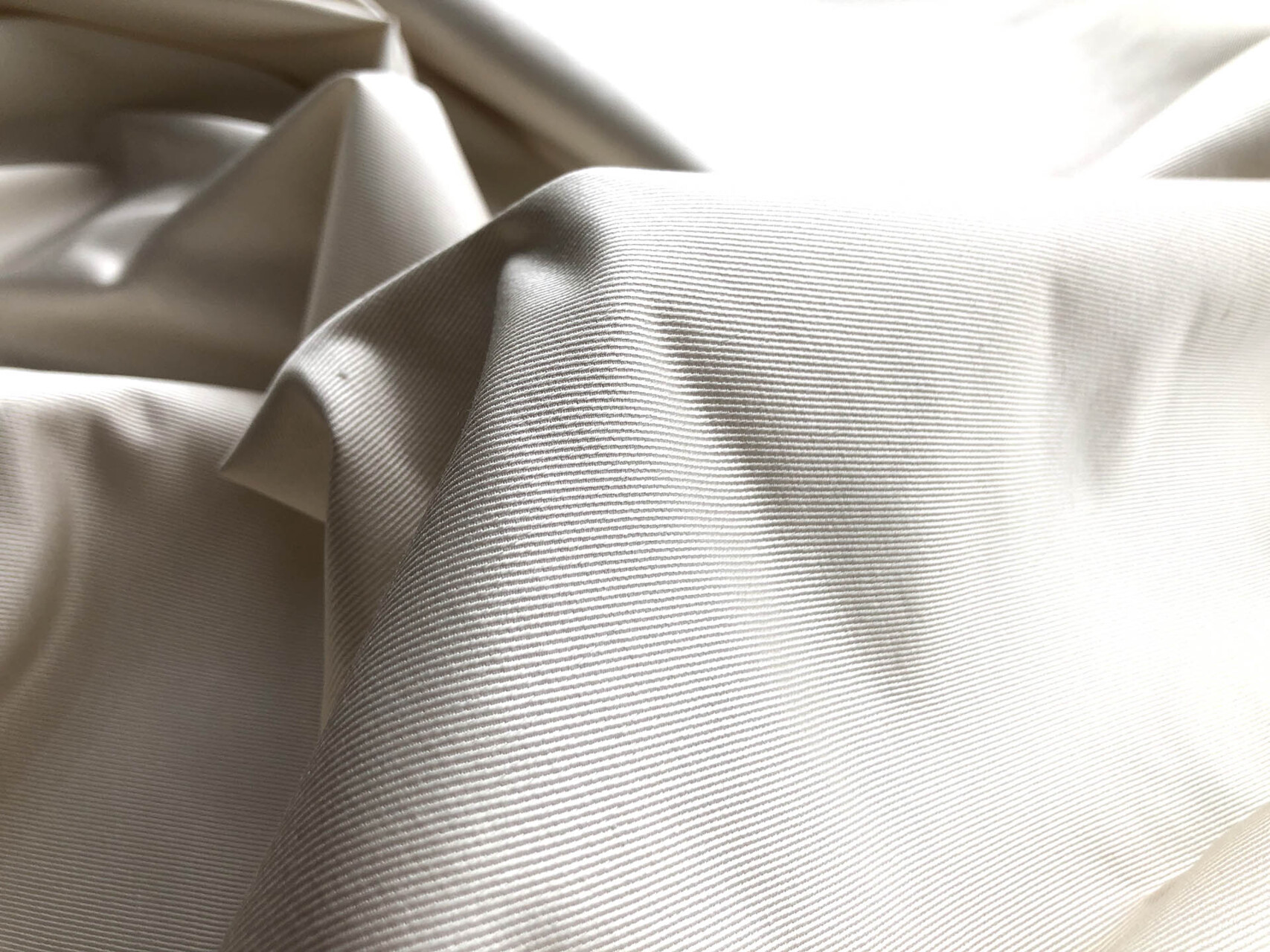 Silk and Cotton Twill - Ivory fabric, image 3 of 5