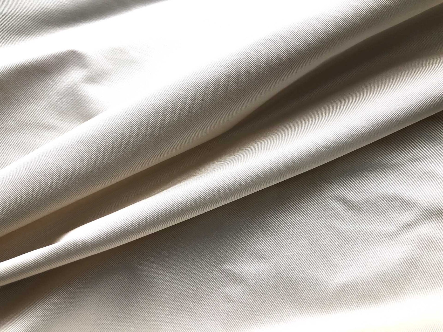 Silk and Cotton Twill - Ivory fabric, image 4 of 5
