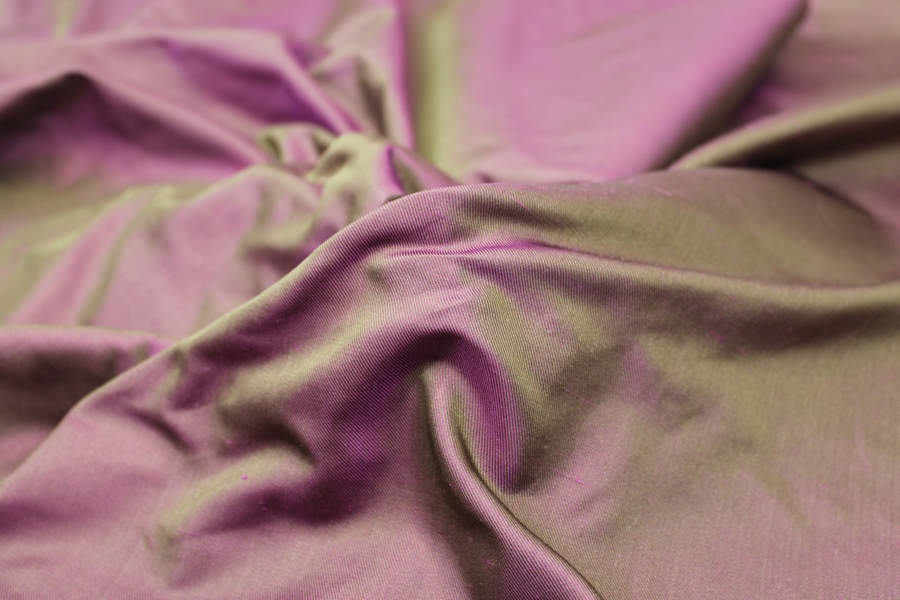 Silk Twill Backed Dupion - Magenta shot Gold fabric, image 4 of 5