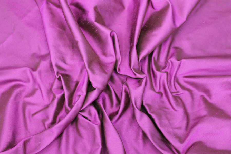 Silk Twill Backed Dupion - Magenta shot Gold fabric, image 5 of 5