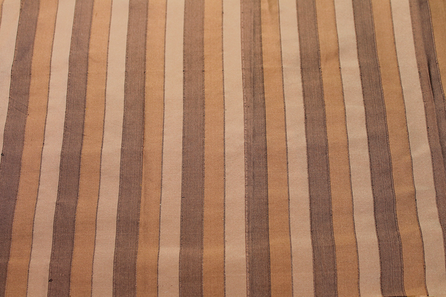 Wide Striped Silk Dupion - Browns fabric, image 3 of 6