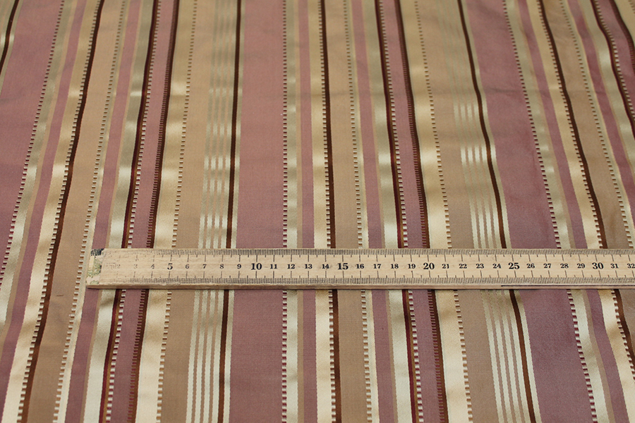 Satin Stripe Taffeta - Rust and Gold fabric, image 2 of 5