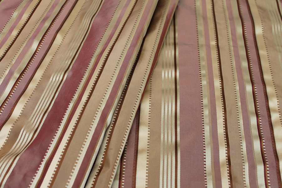 Satin Stripe Taffeta - Rust and Gold fabric, image 4 of 5