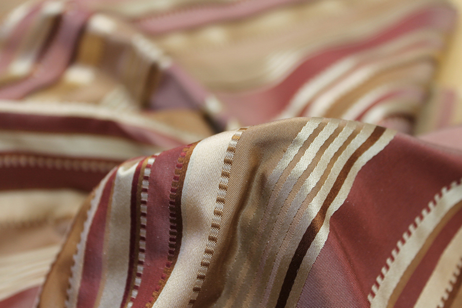 Satin Stripe Taffeta - Rust and Gold fabric, image 5 of 5