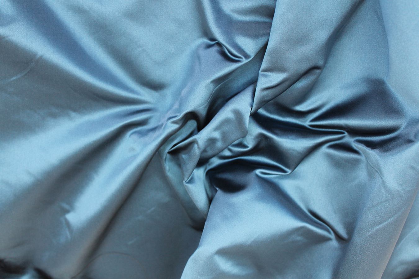 Two Tone Silk Duchesse Satin - Teal/Black fabric, image 2 of 4