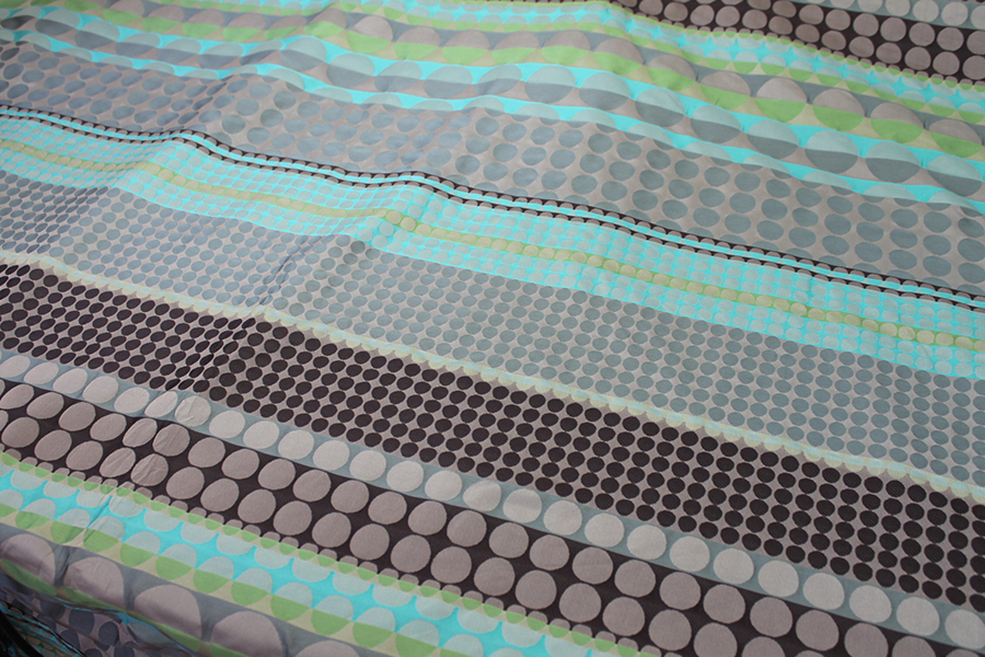 Geometric Brocade - Greens, Turquoises and Beige fabric, image 4 of 10