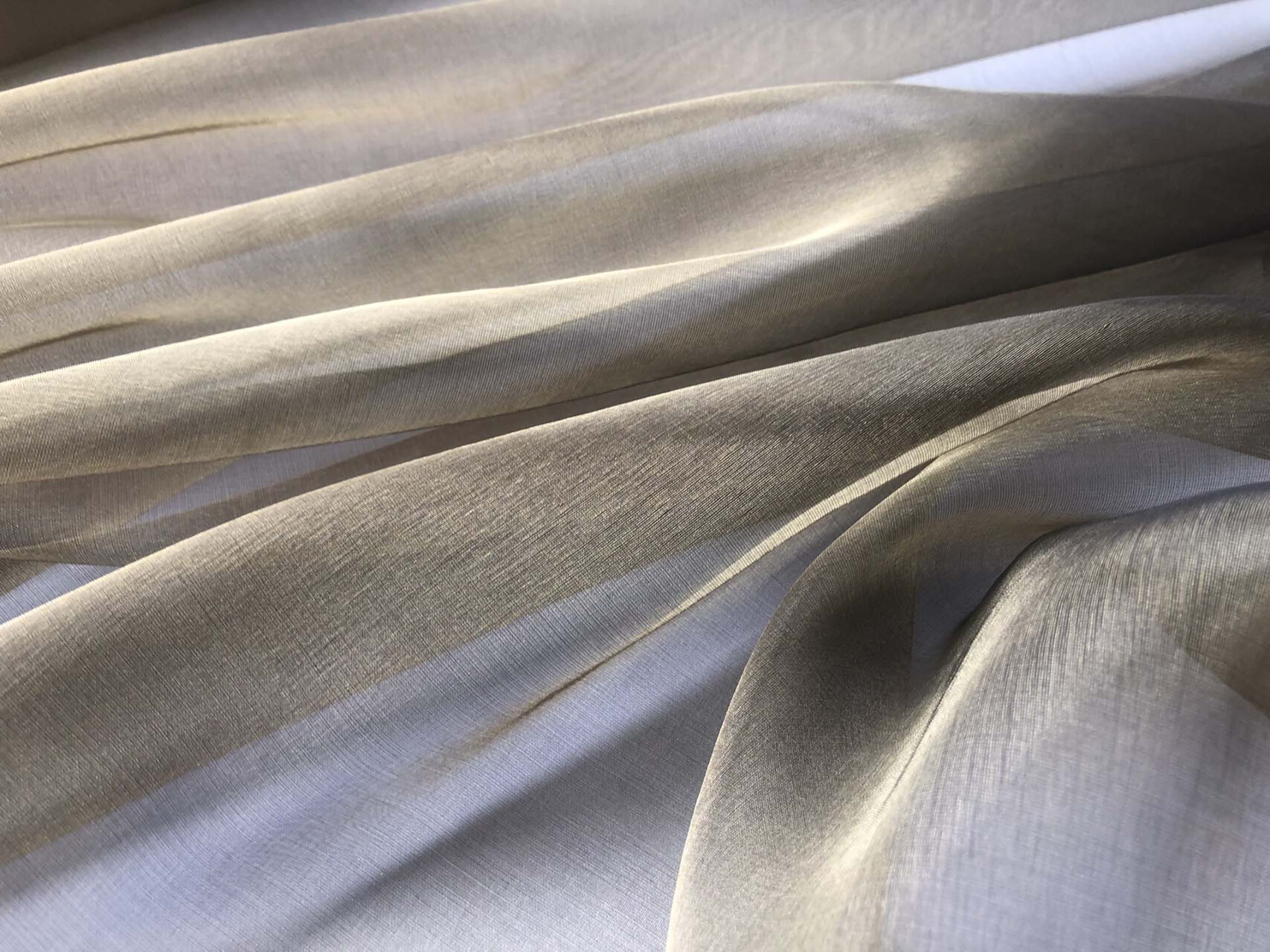 Silk Organza - Metallic Black Gold fabric, image 3 of 5