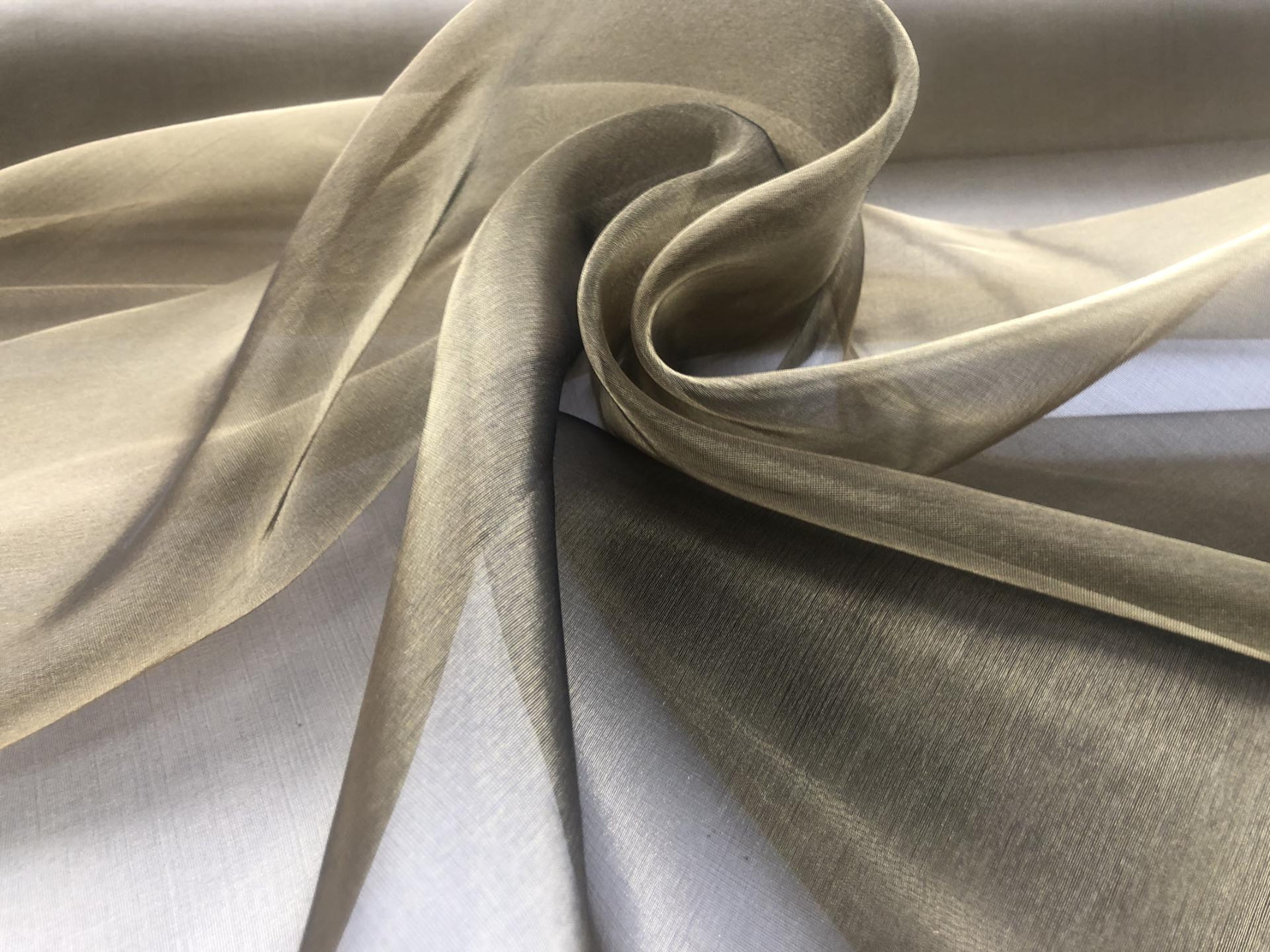 Silk Organza - Metallic Black Gold fabric, image 4 of 5