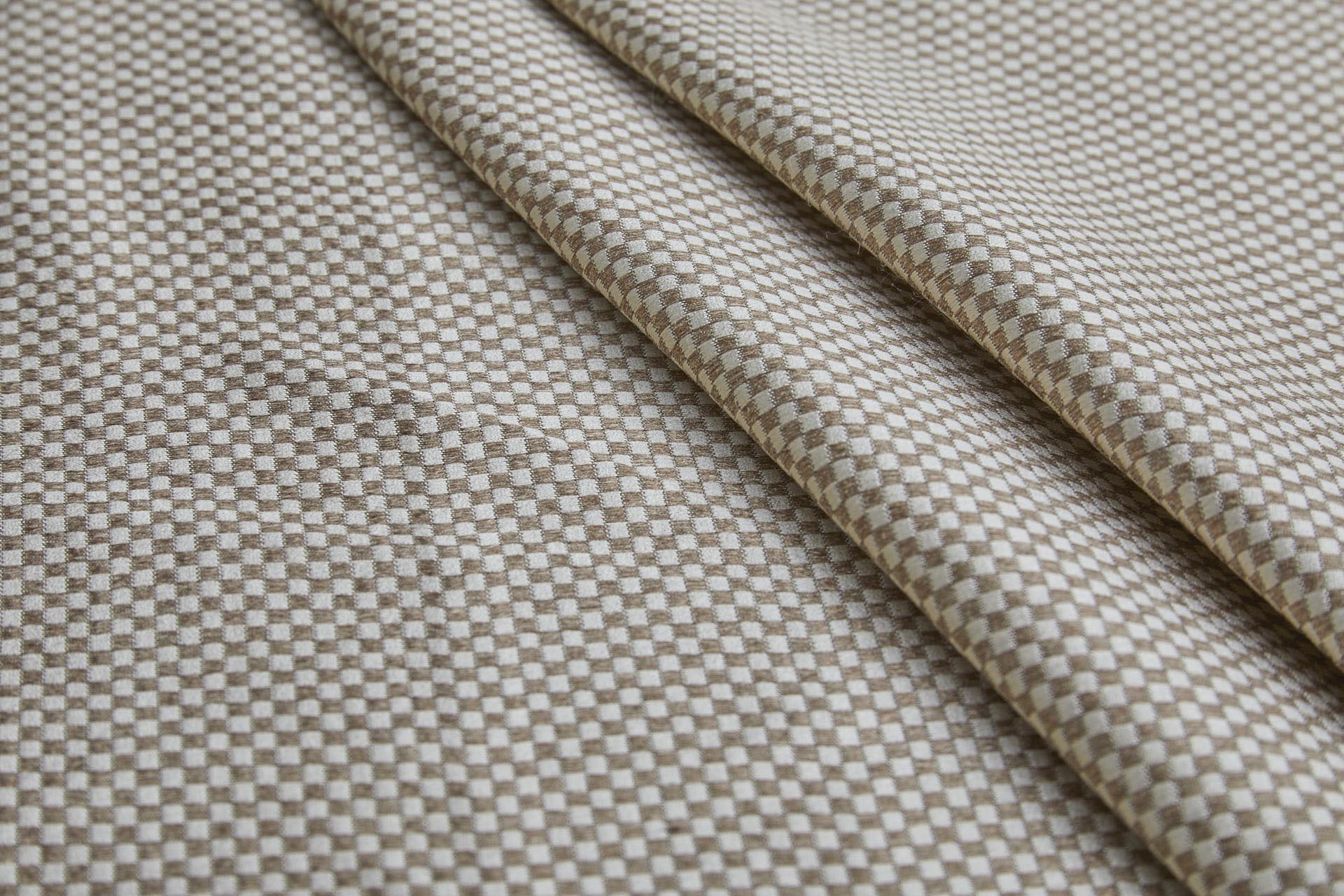 Ivory and Gold Small Check Brocade fabric