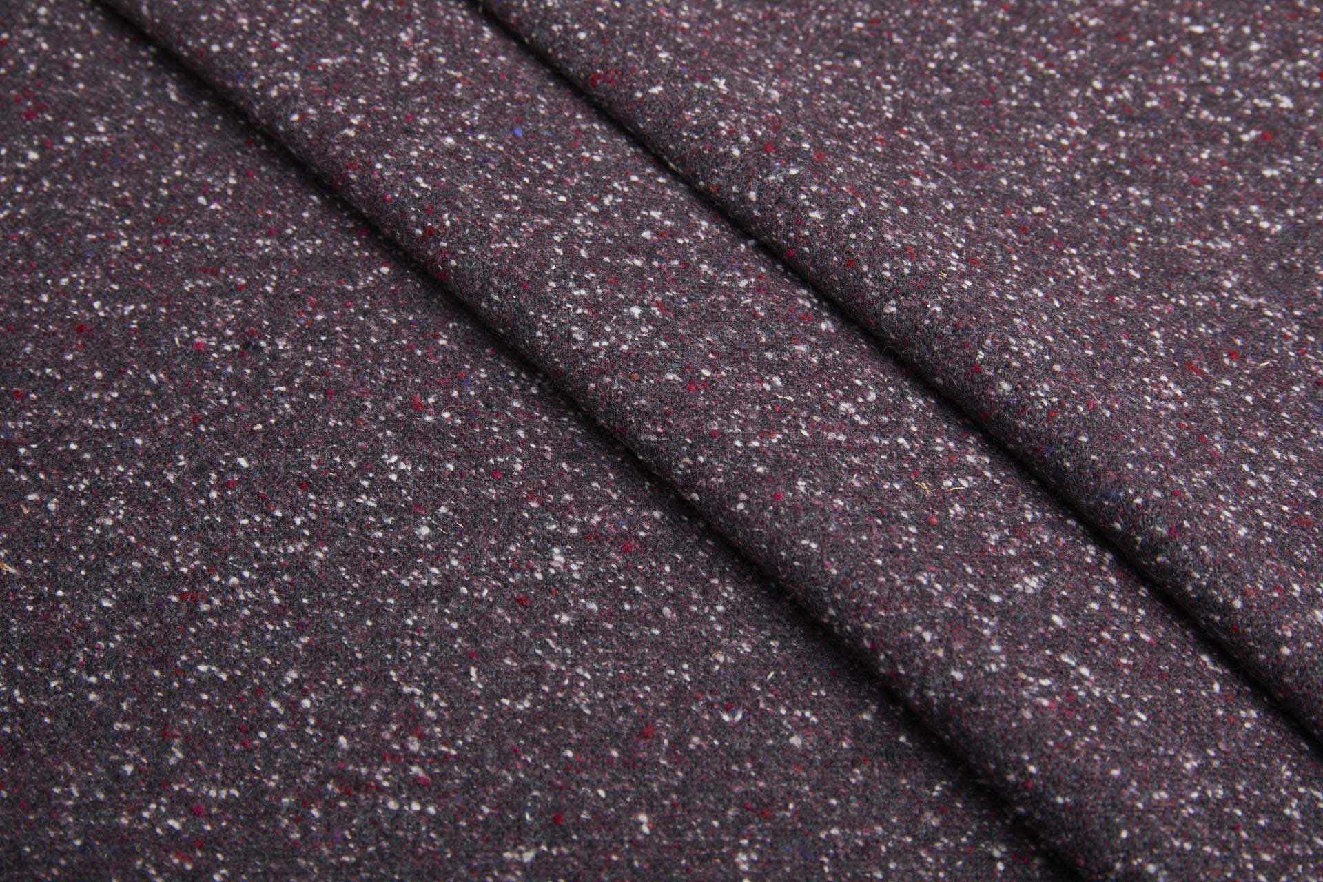 Wool Mix Tweed - Plum / Pink fabric