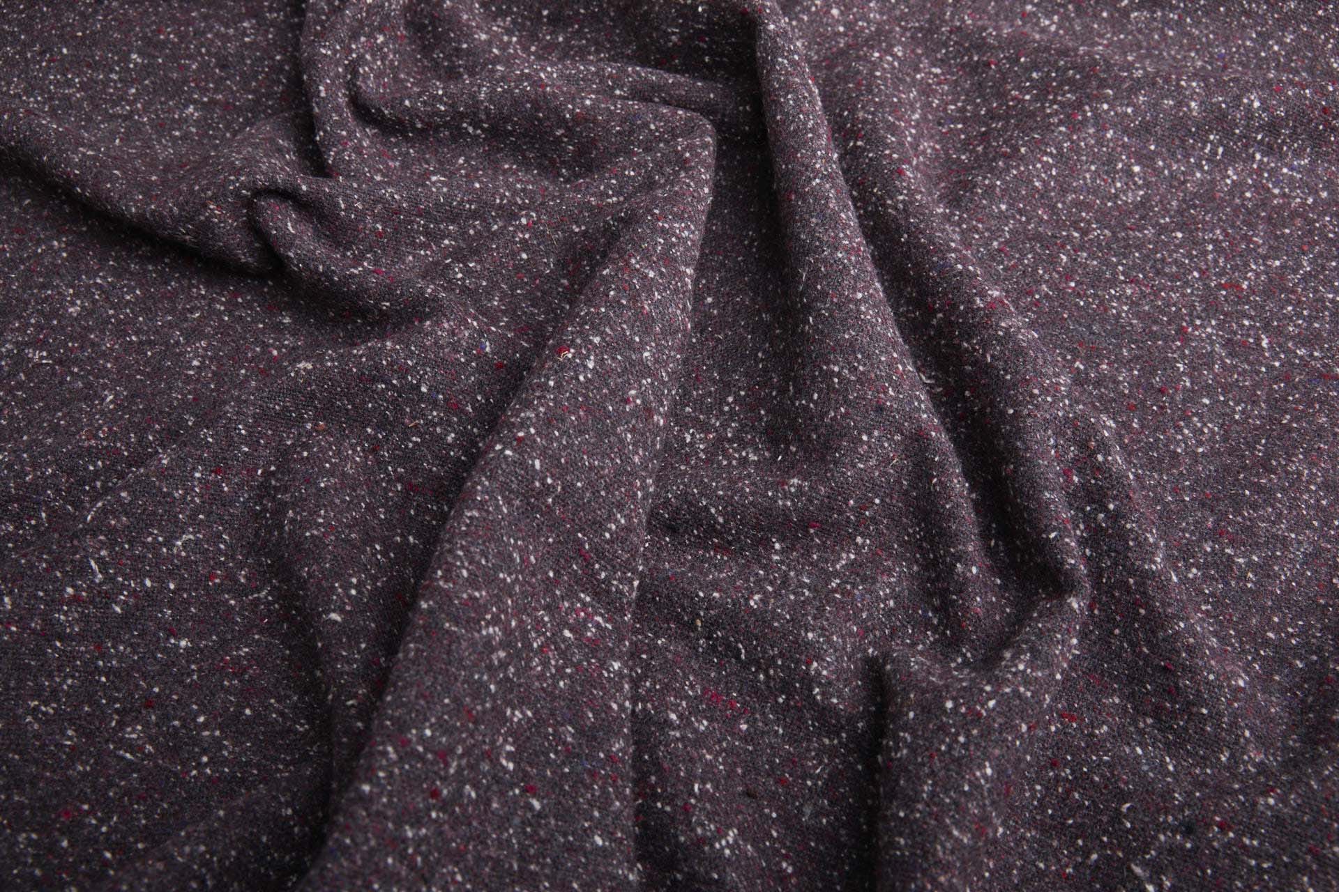 Wool Mix Tweed - Plum / Pink fabric, image 4 of 5