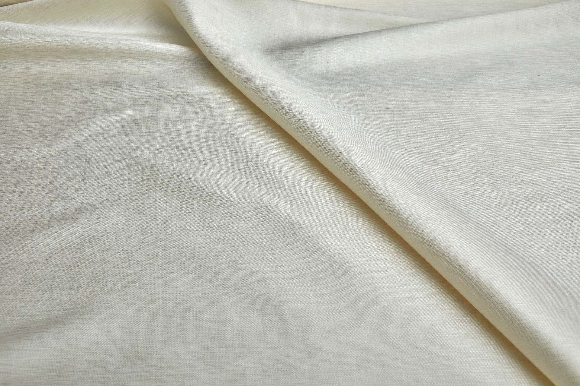 Ivory Textured Raw Silk Viscose Tassar fabric, image 3 of 6