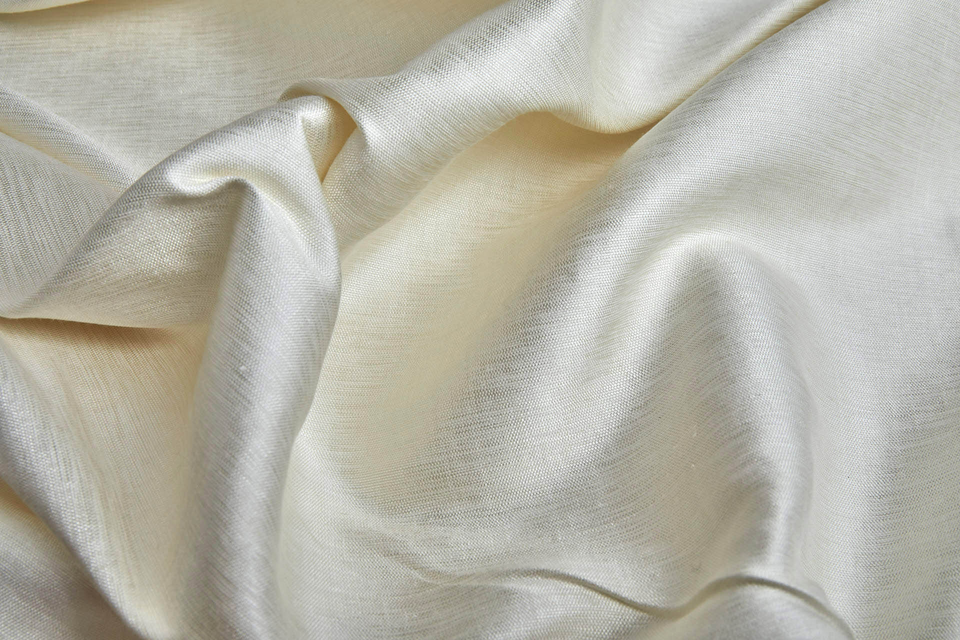 Ivory Textured Raw Silk Viscose Tassar fabric