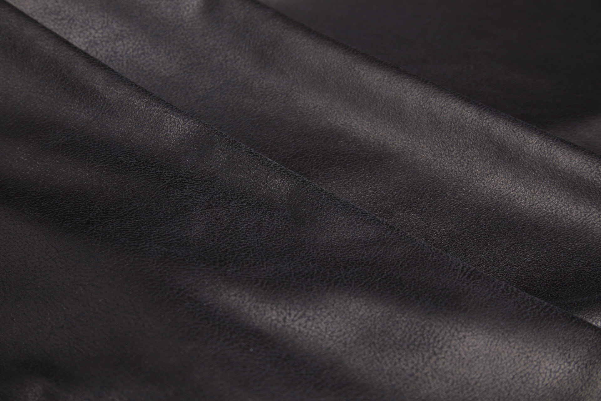Soft Drapy Metallic Leather Look - Inky Brown Black fabric, image 5 of 8