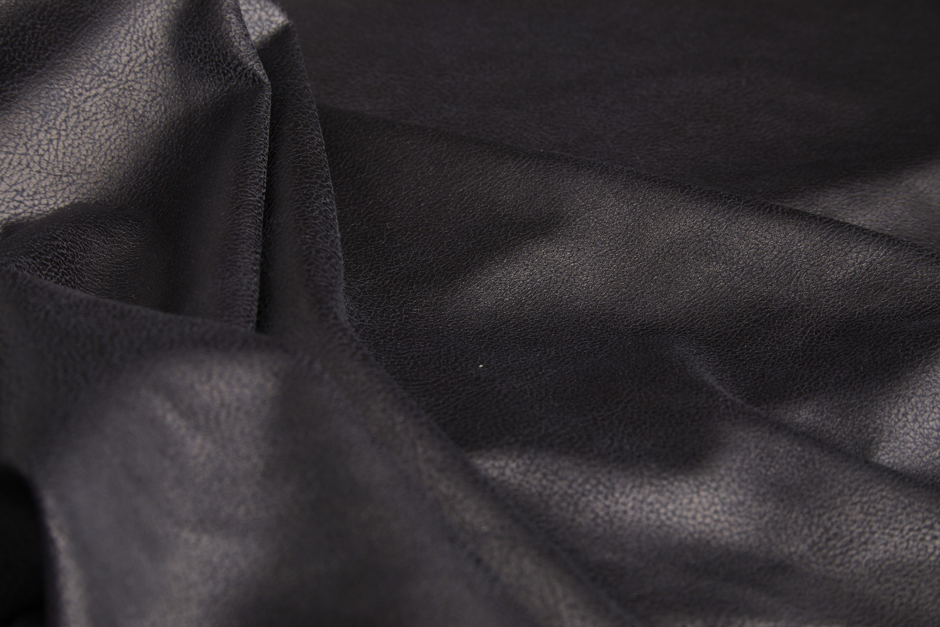 Soft Drapy Metallic Leather Look - Inky Brown Black fabric, image 6 of 8