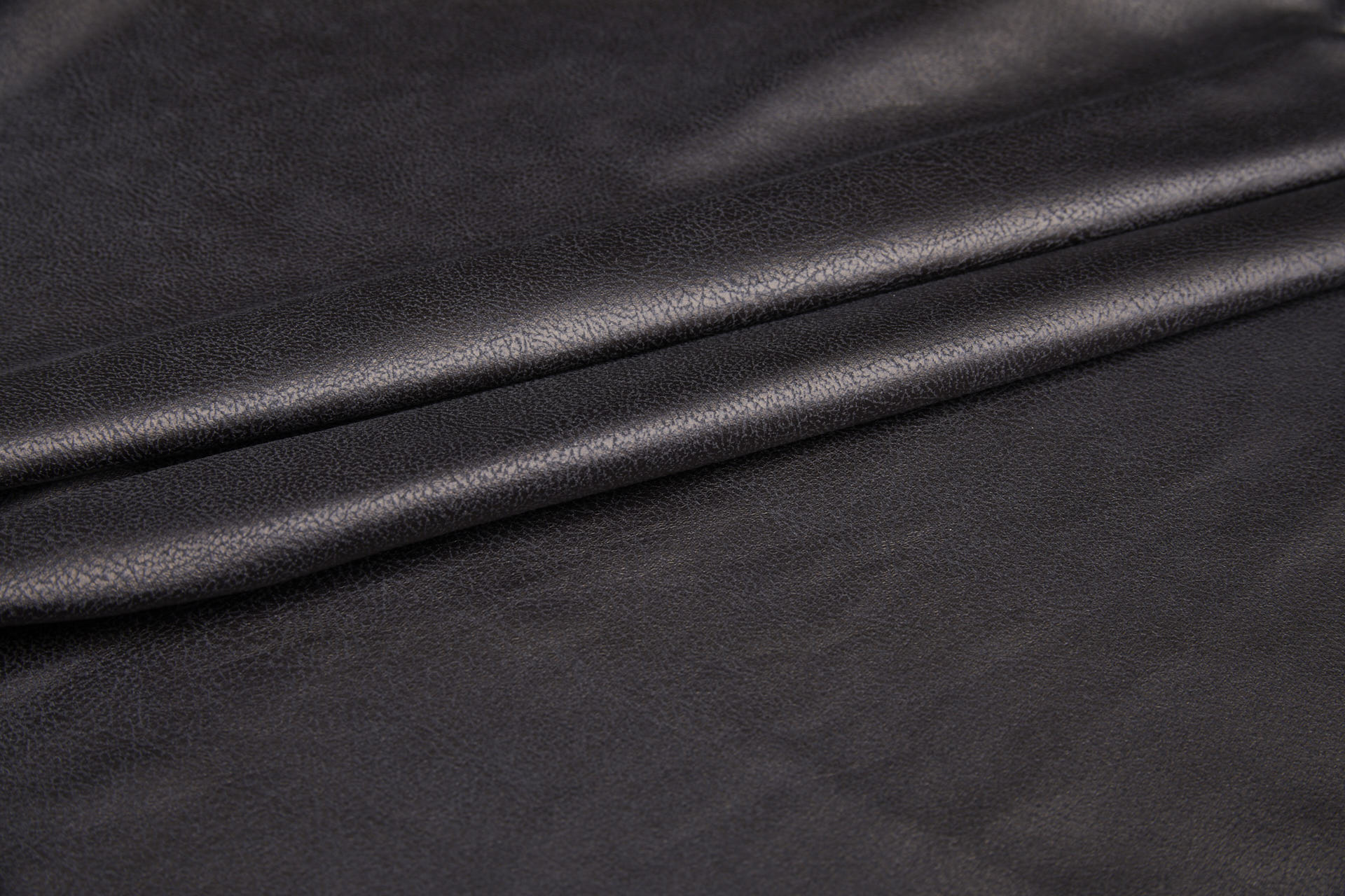 Soft Drapy Metallic Leather Look - Inky Brown Black fabric, image 8 of 8