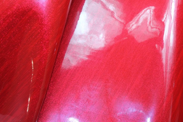Thick Glossy Glitter PVC - Red fabric, image 4 of 5