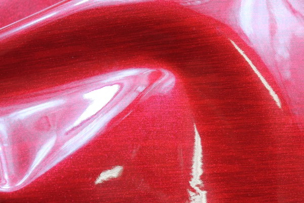 Thick Glossy Glitter PVC - Red fabric, image 5 of 5