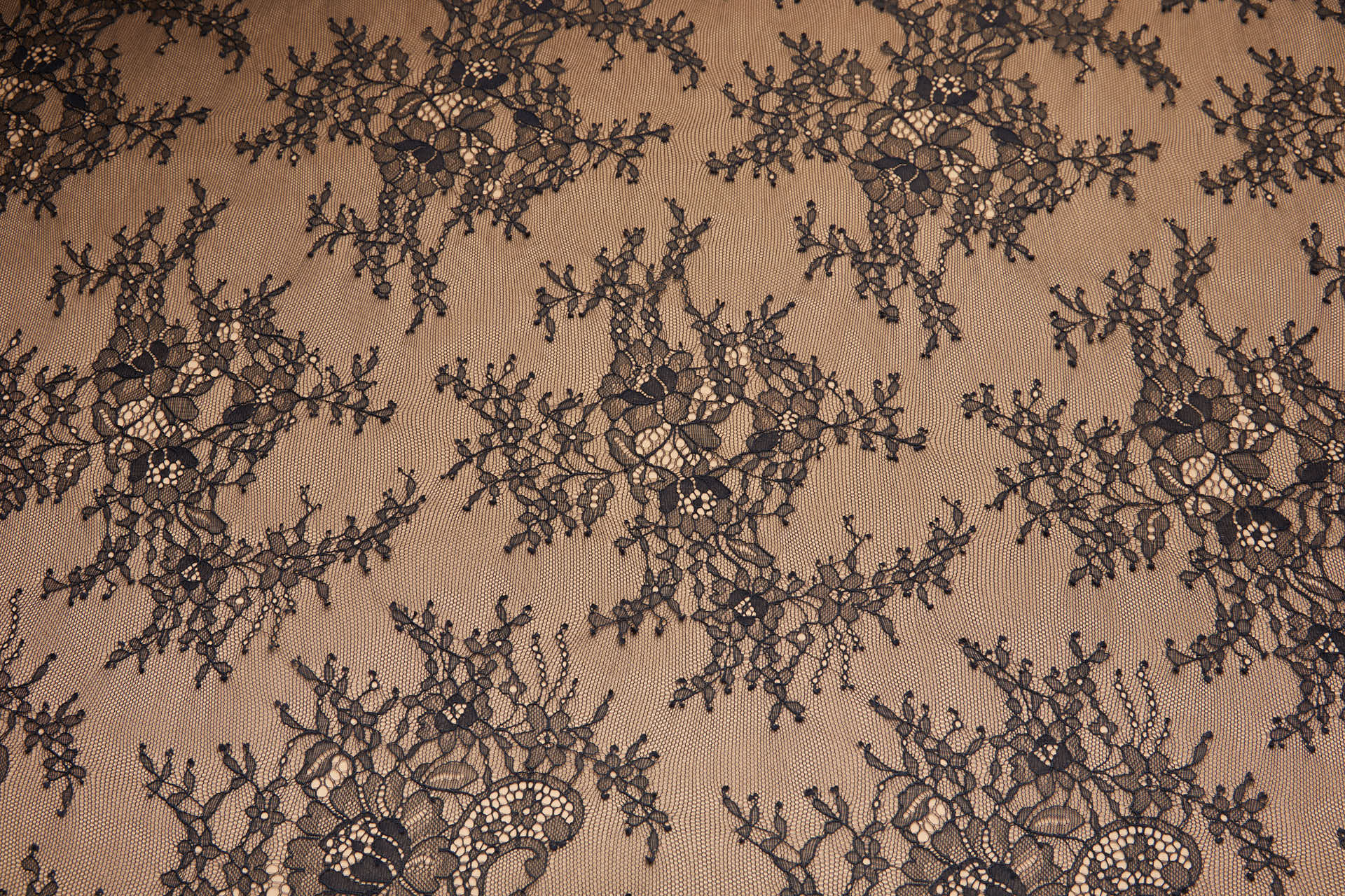 Chantilly Lace - Black Double Scallop fabric, image 5 of 8