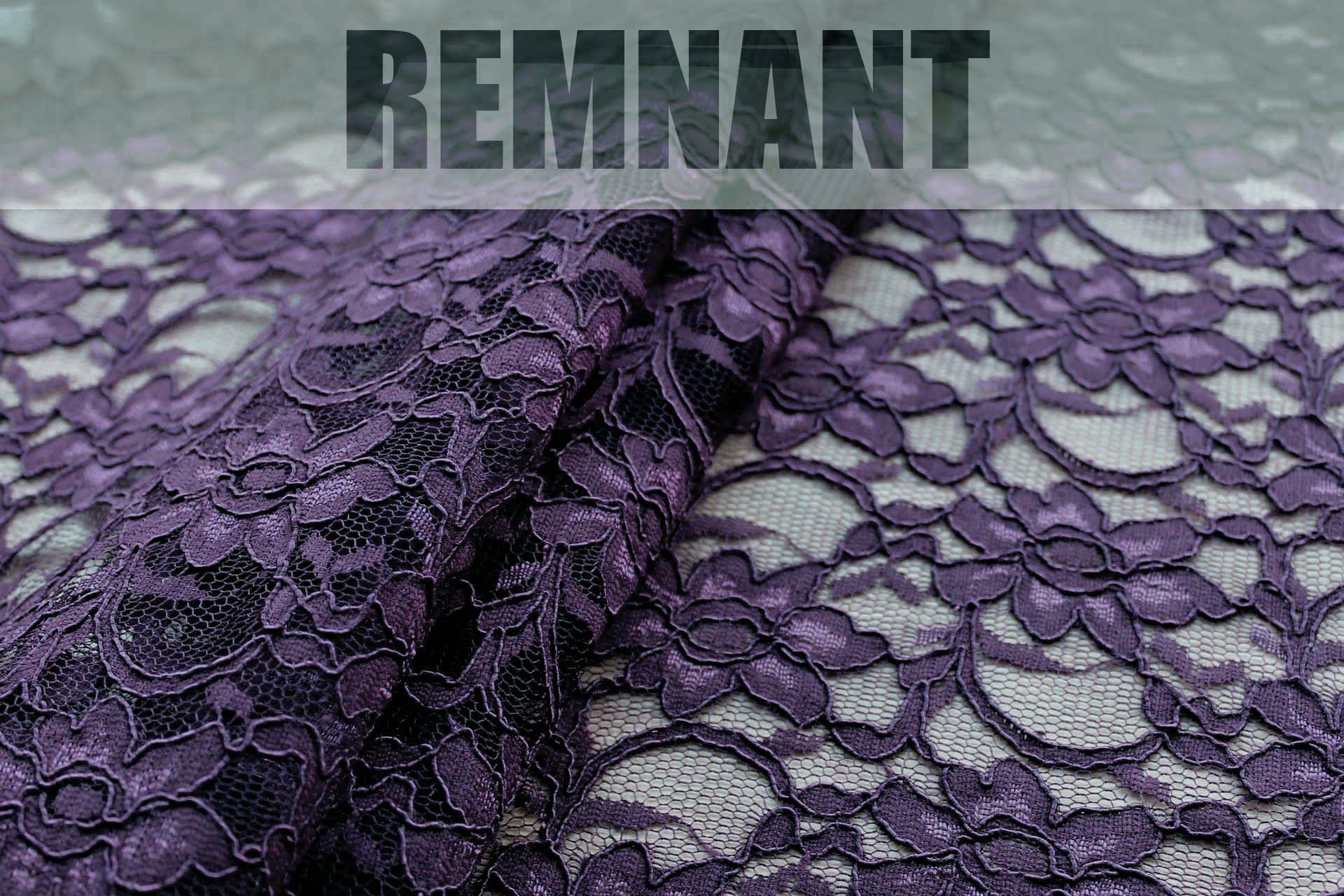 Corded Lace - Purple - 1.4m Piece fabric