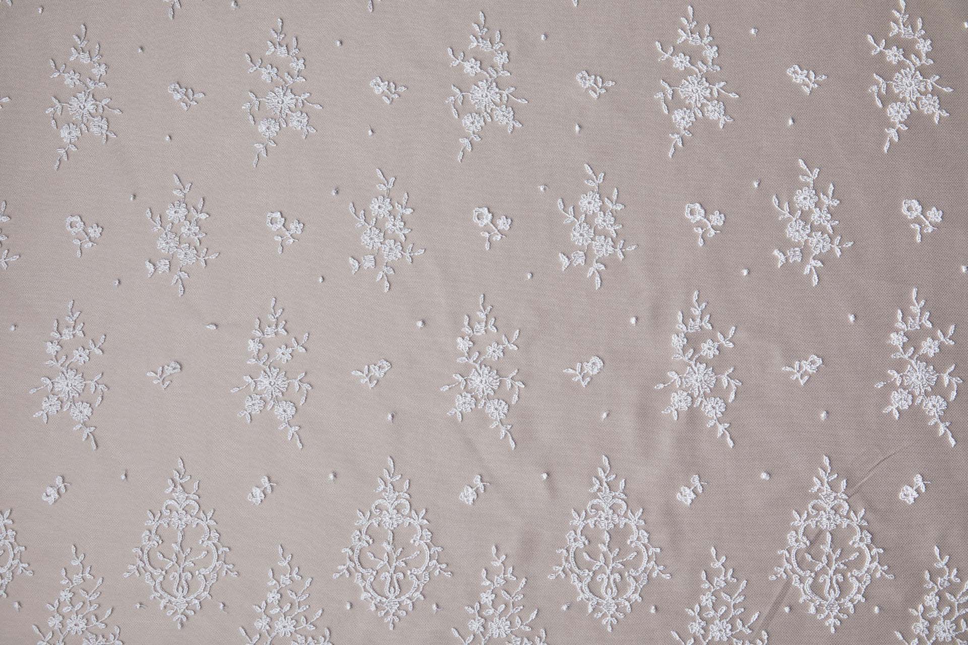 Embroidered Tulle - Ivory - Single Scallop fabric, image 18 of 18