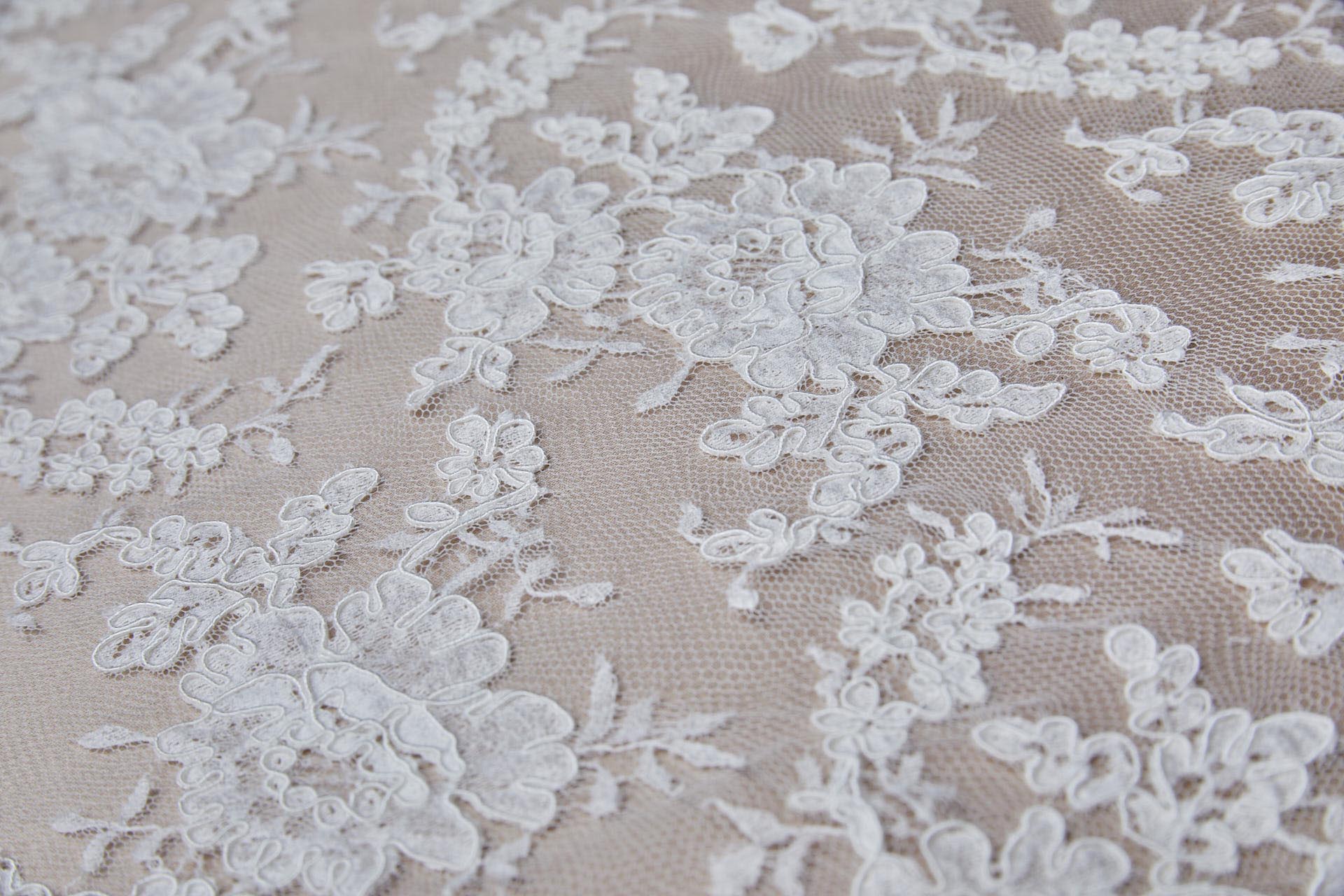 Corded Rose Design Lace - Ivory fabric, image 14 of 14