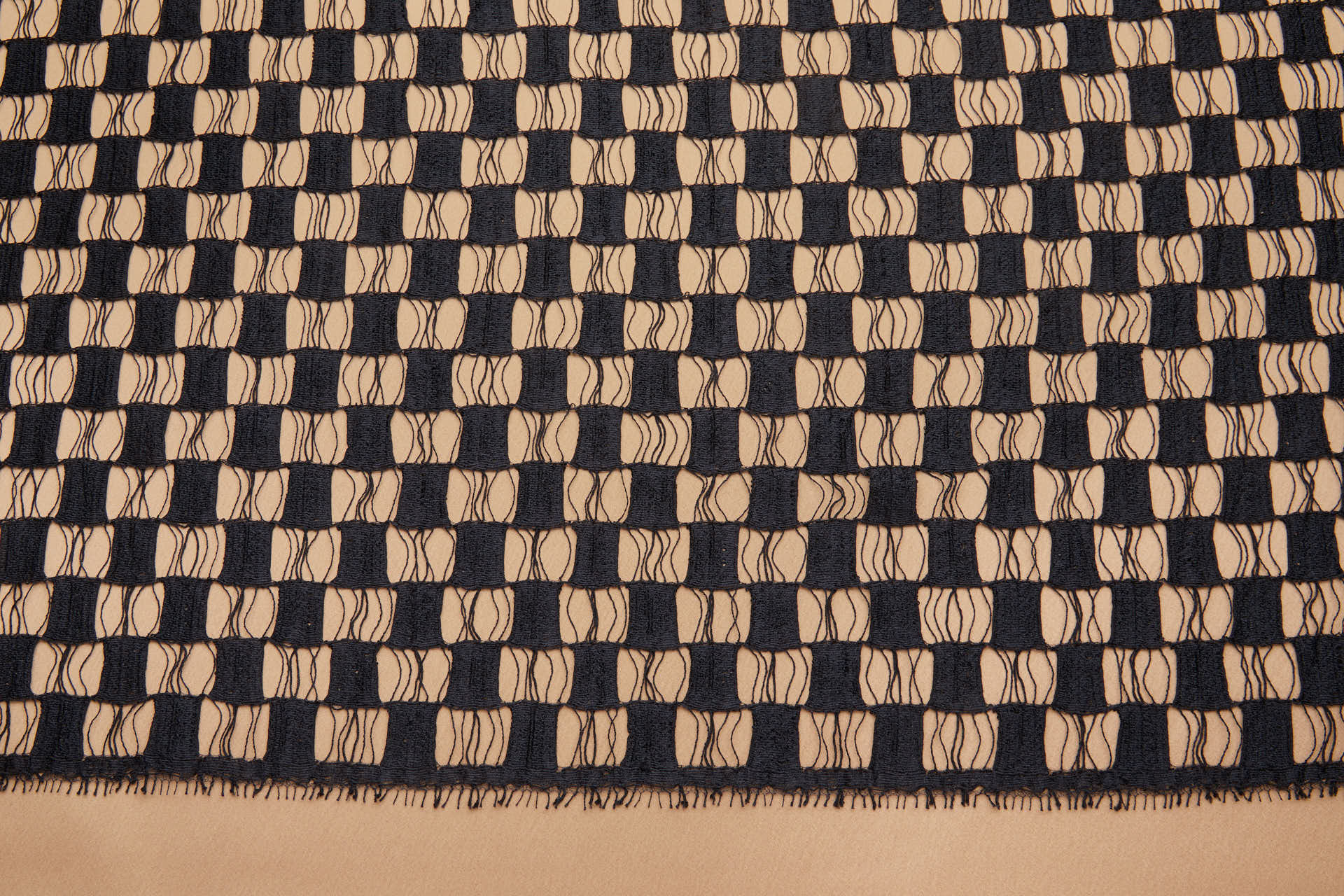 Checkerboard Lace in Black fabric, image 3 of 8