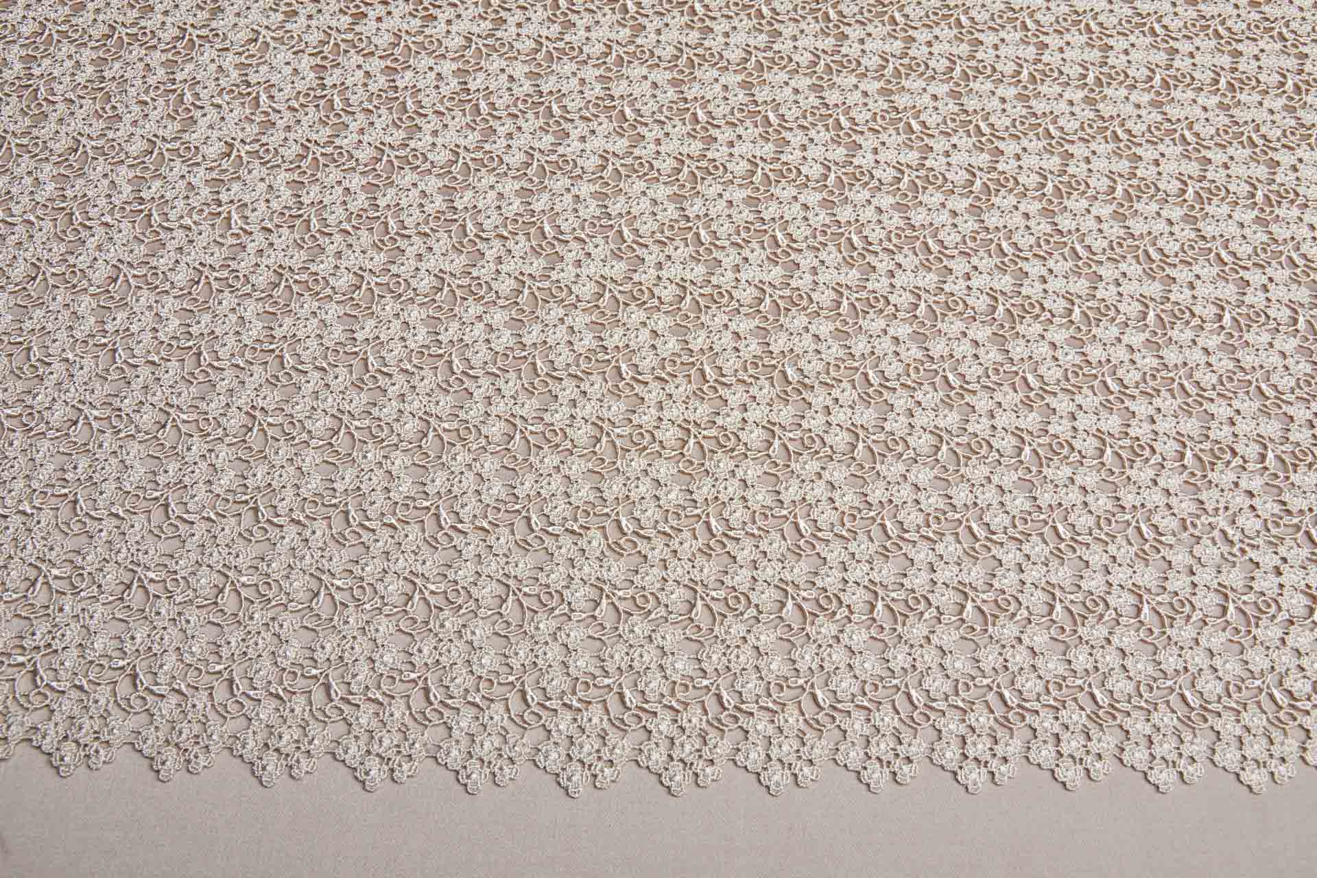Guipure Lace Diminute Flowers in Wheat fabric, image 13 of 13