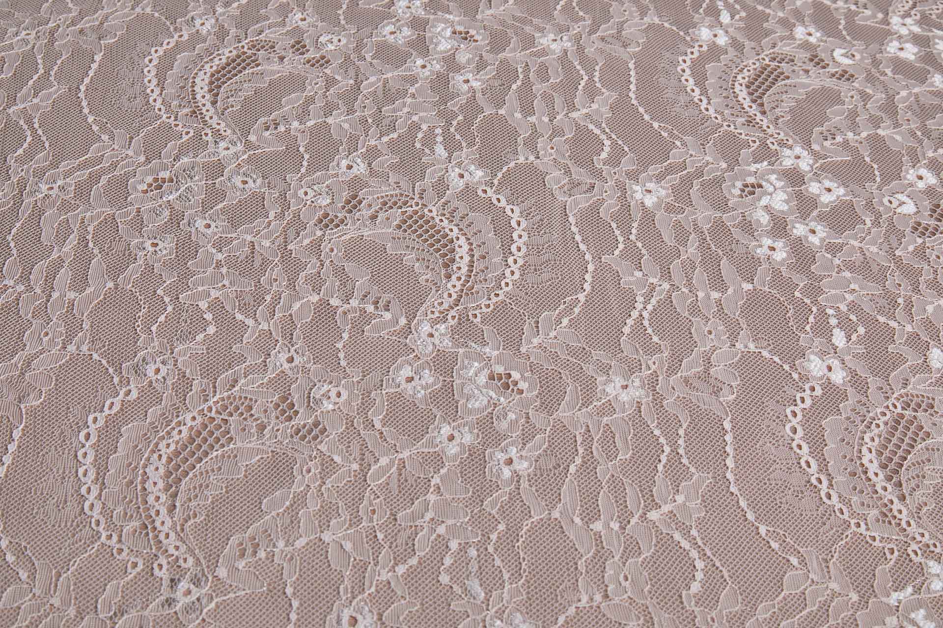 Base Lace in Pale Peachy Pink fabric, image 6 of 6