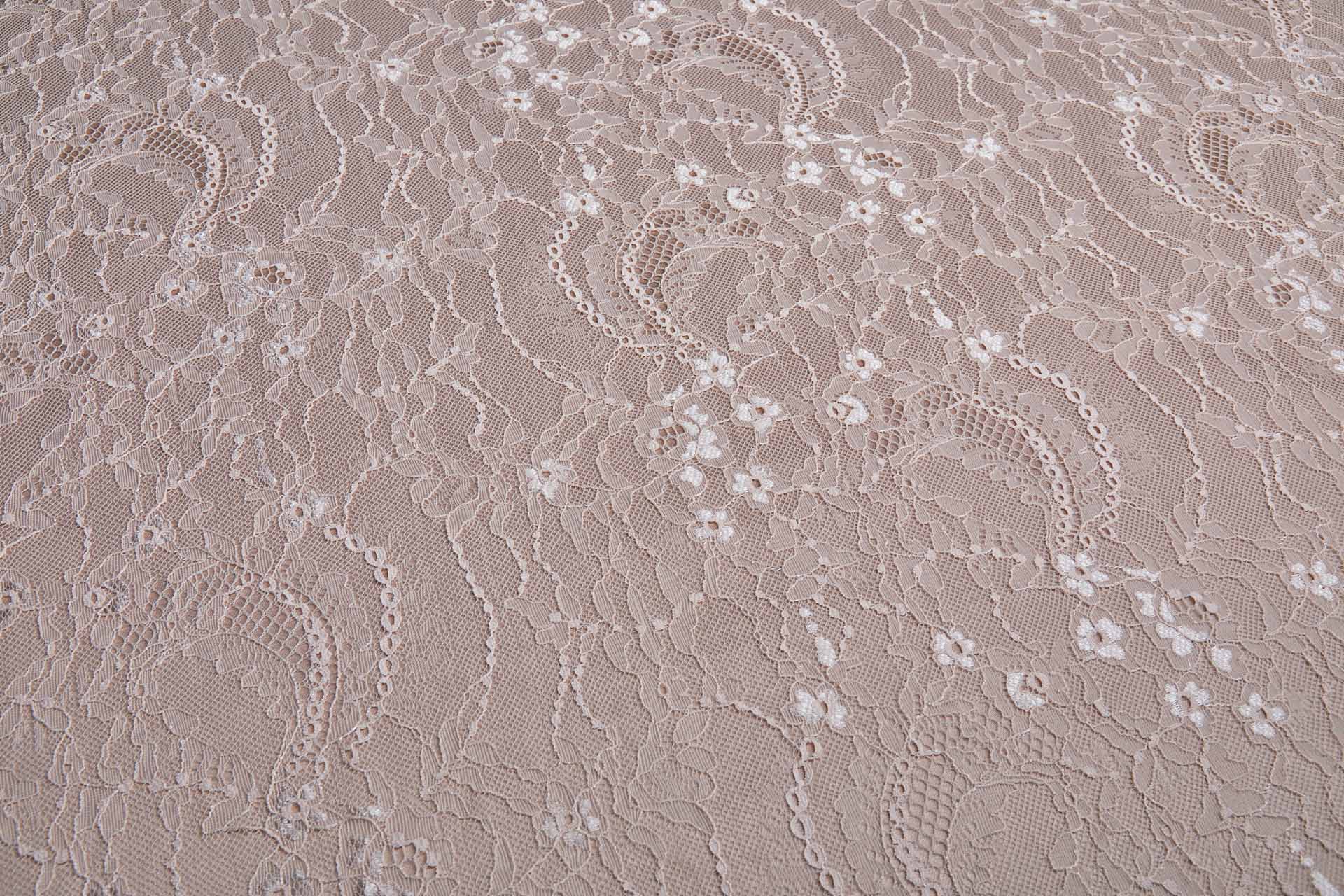 Base Lace in Pale Peachy Pink fabric, image 2 of 6