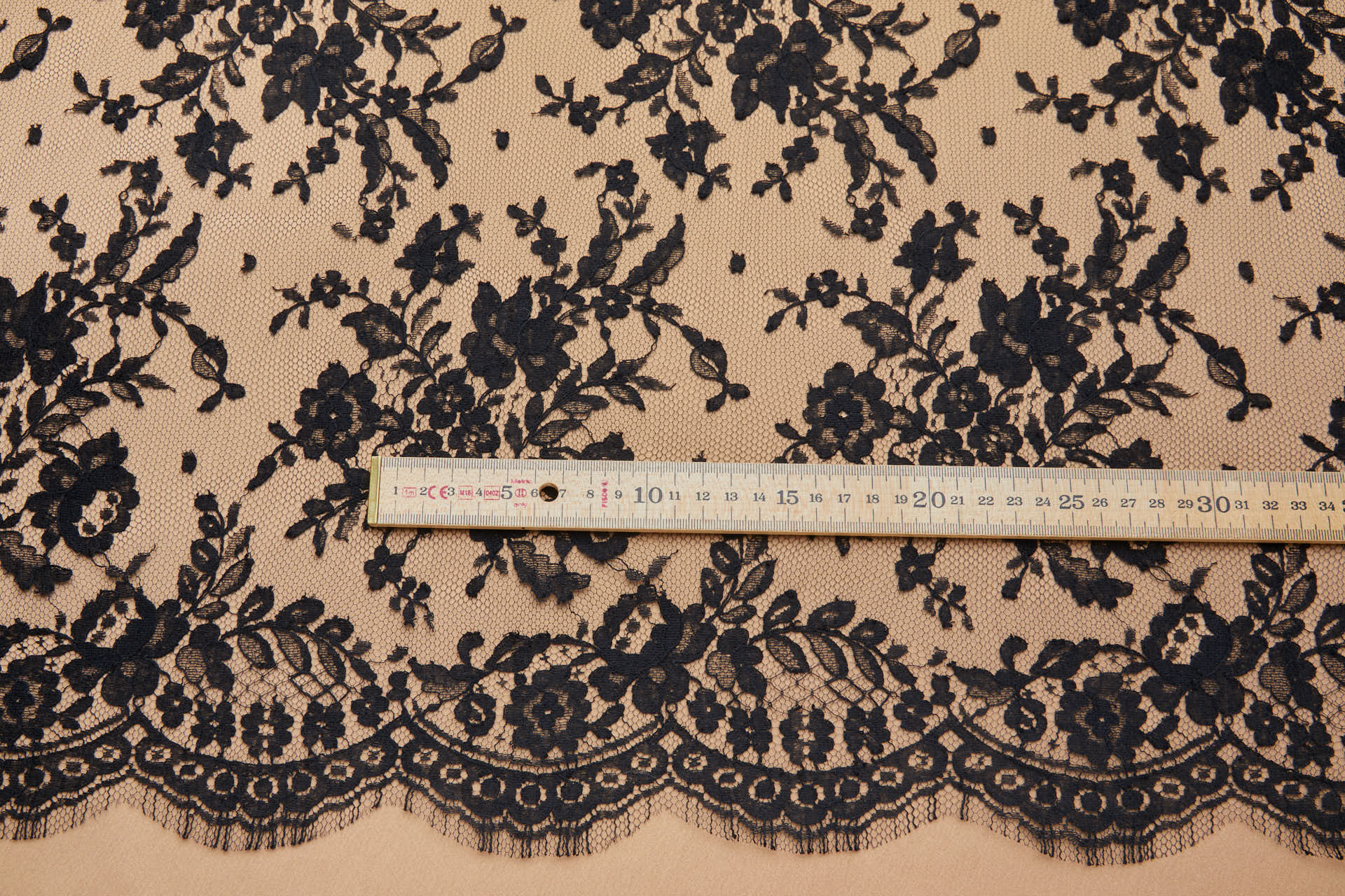 Classic Floral Bouquet Leavers Lace in Black - 170cm fabric, image 6 of 10