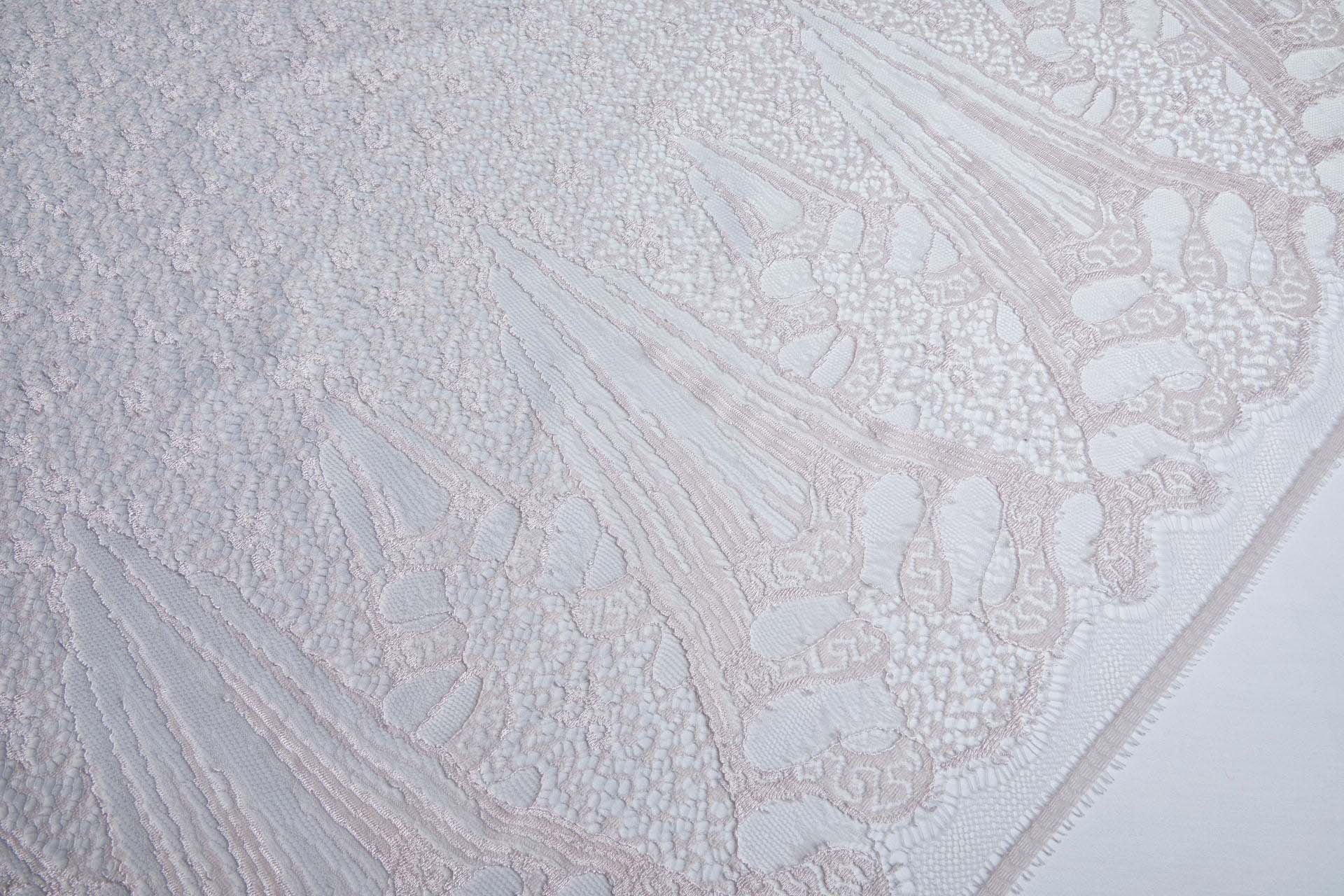 Pale Pink "Trumpet" Scallop Lace fabric, image 4 of 9
