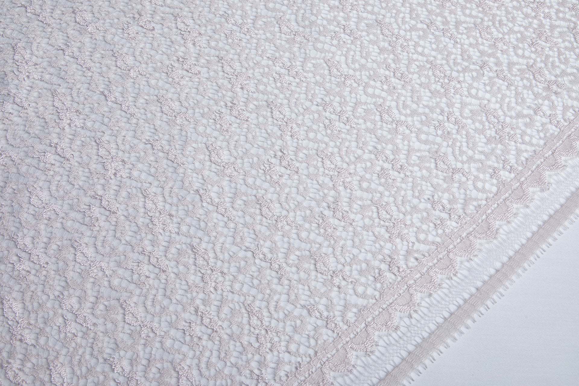 Pale Pink "Trumpet" Scallop Lace fabric, image 7 of 9