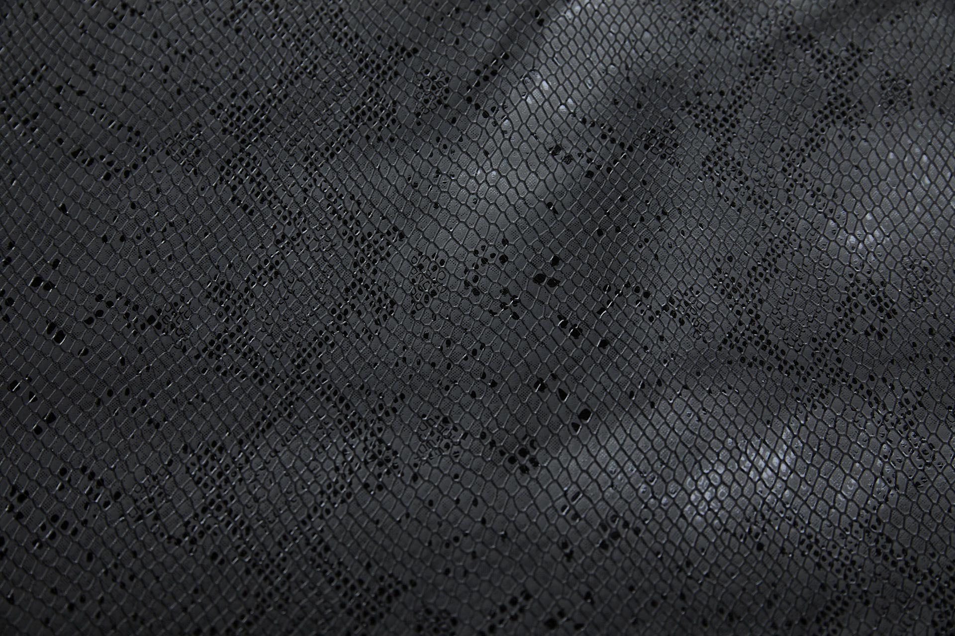 Embossed Snakeskin / Reptile Leatherette - Black fabric, image 2 of 12
