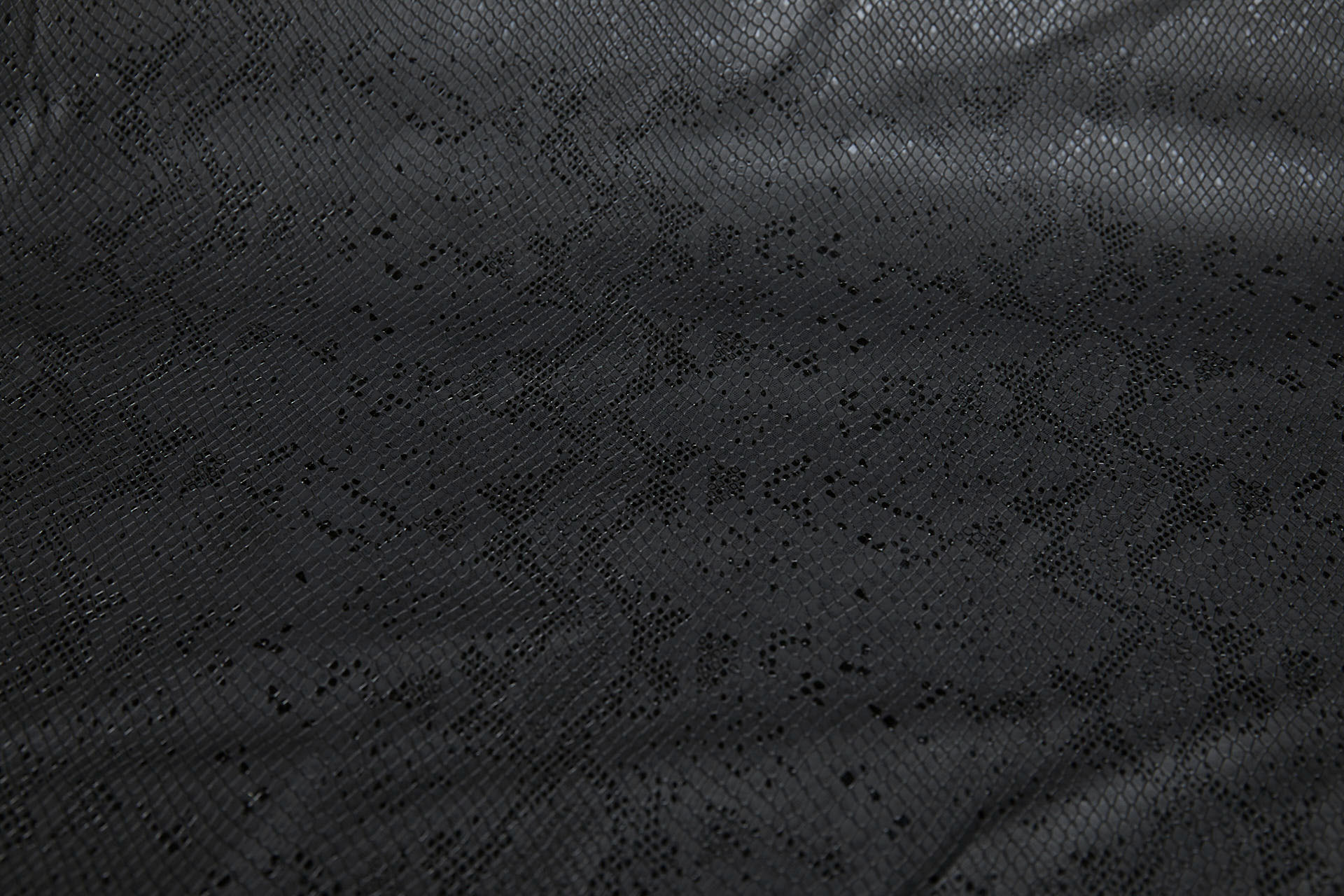 Embossed Snakeskin / Reptile Leatherette - Black fabric, image 11 of 12