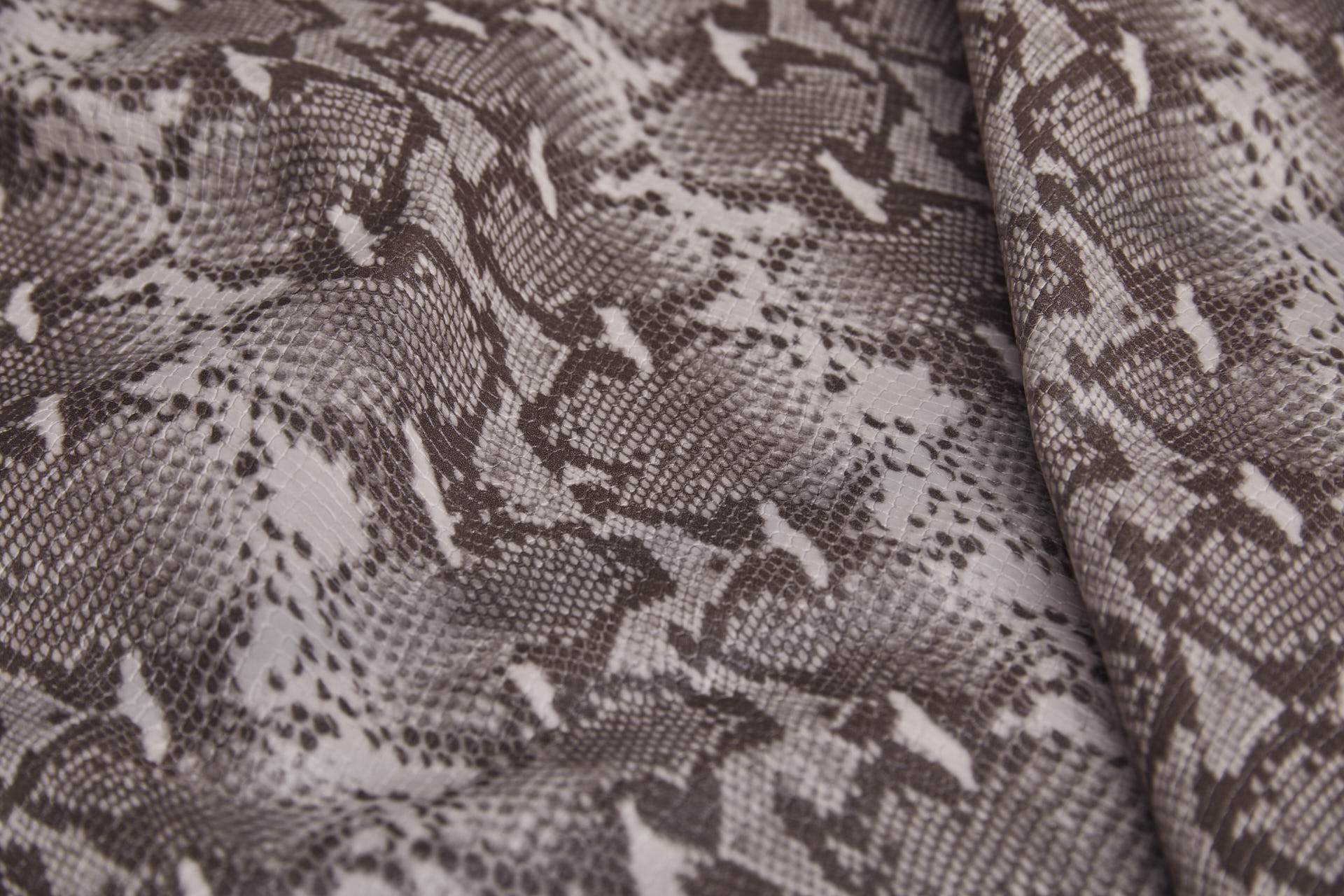 Embossed Snakeskin Leatherette - Brown / Camel fabric