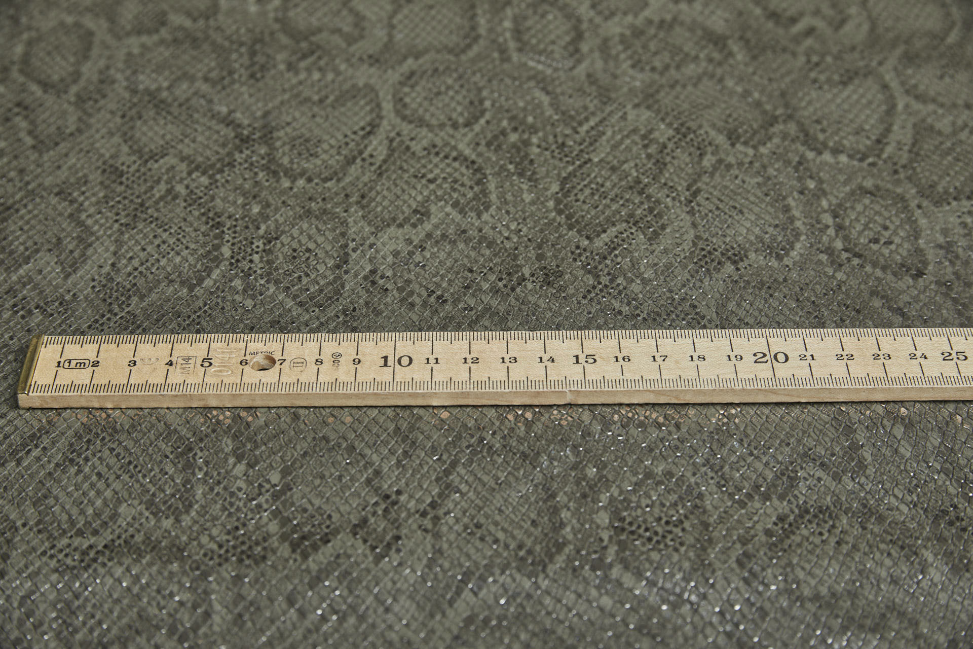 Embossed Snakeskin / Reptile Leatherette - Olive fabric, image 11 of 12