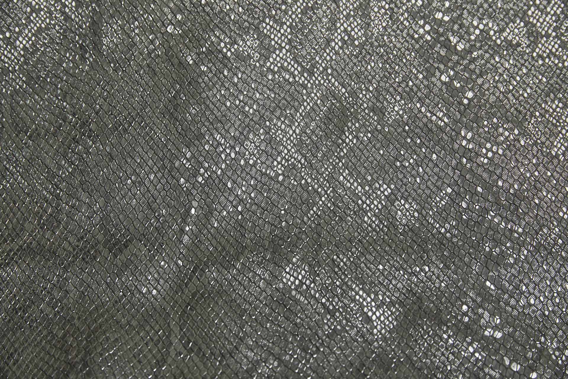 Embossed Snakeskin / Reptile Leatherette - Olive fabric, image 3 of 12