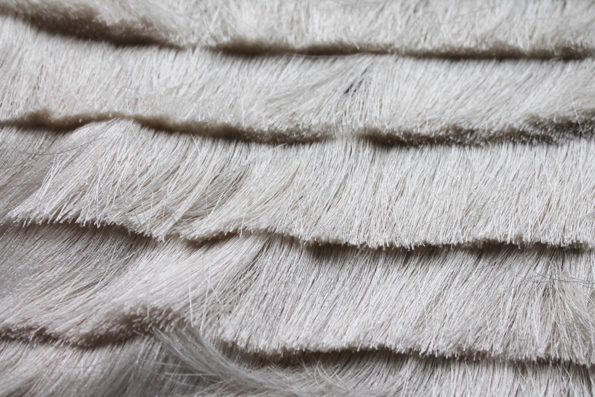 Linear Viscose Fringing on Chiffon - Ivory fabric, image 8 of 10
