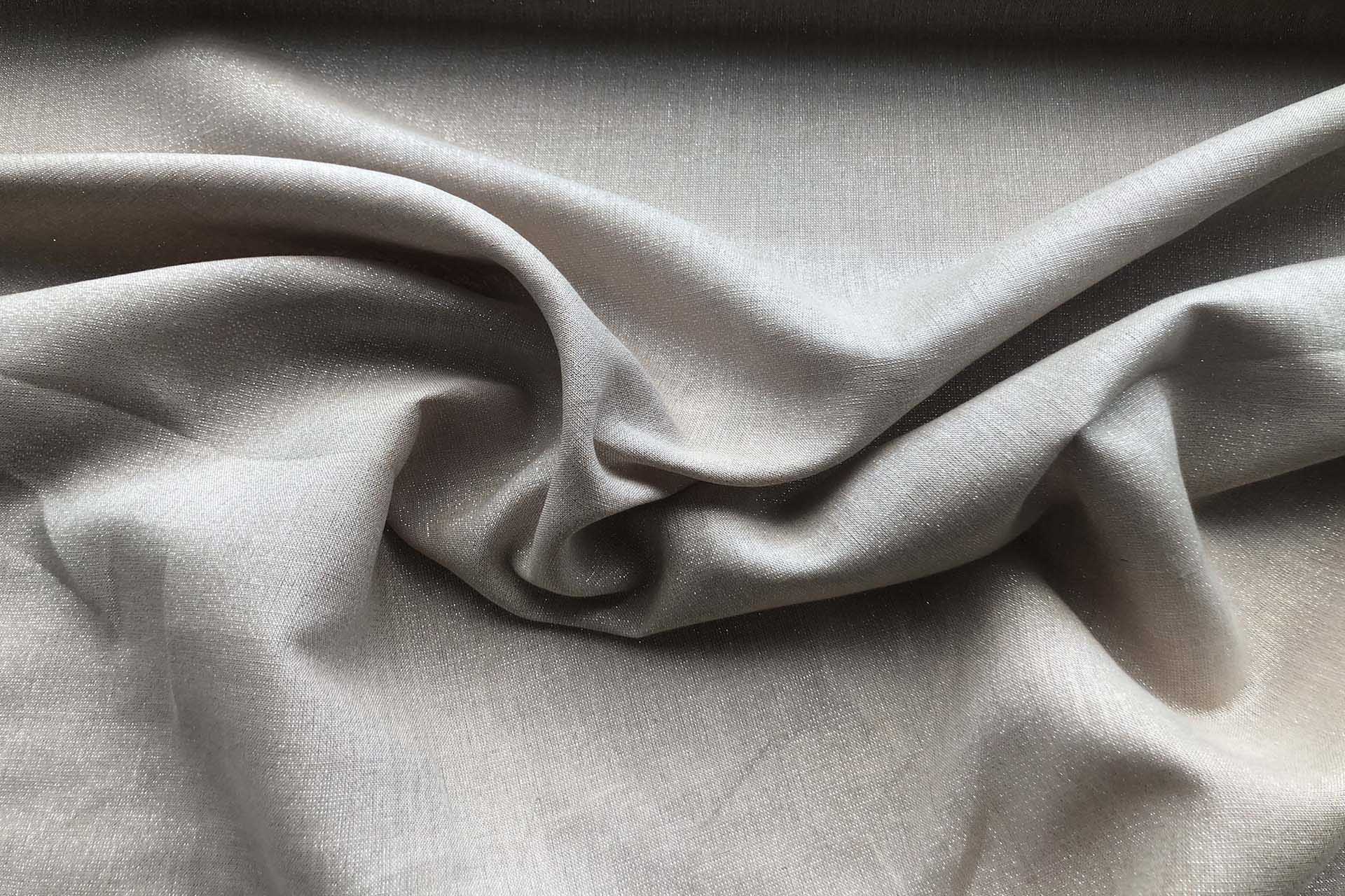 Linen with Lurex - Nude and Silver fabric, image 5 of 5