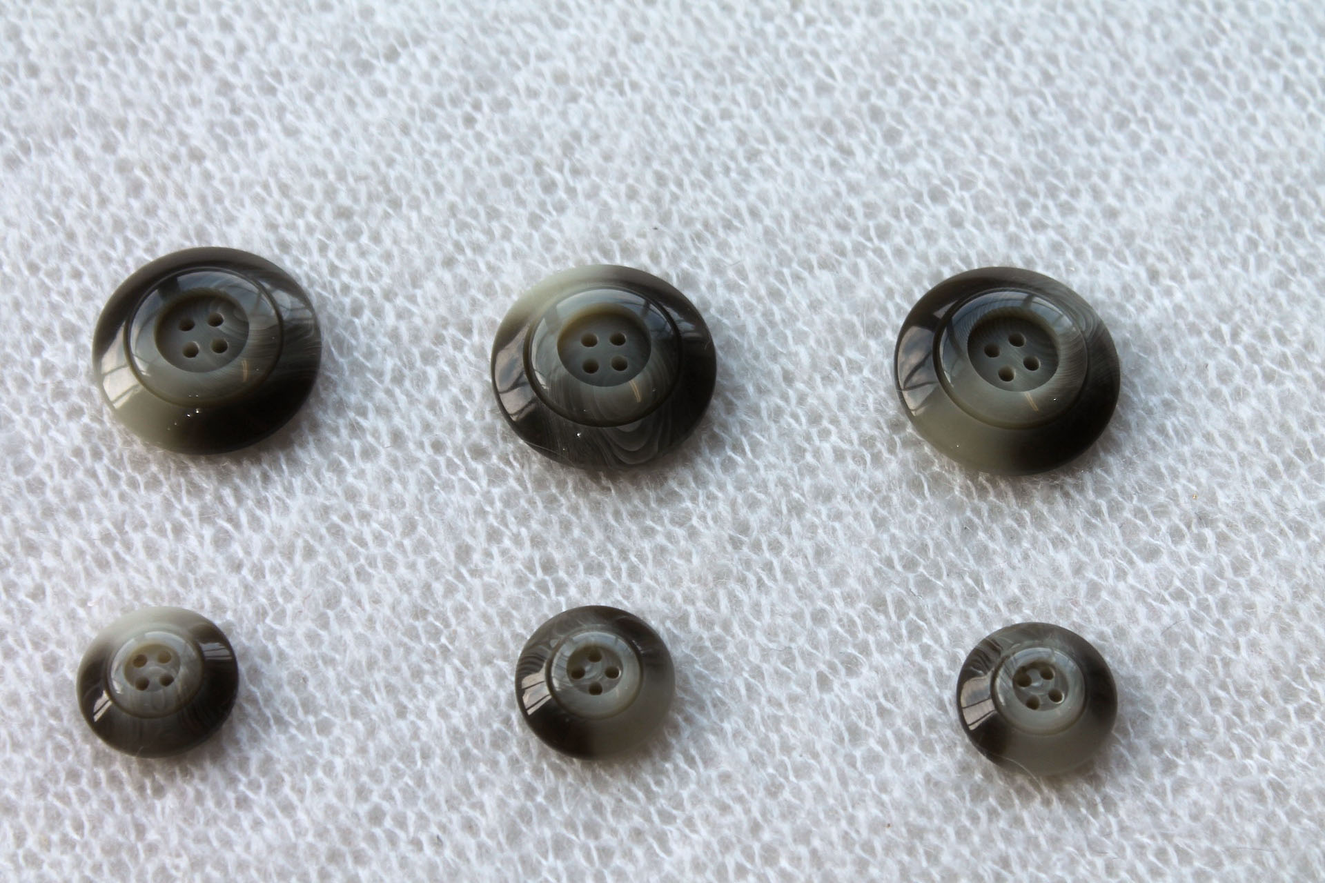 Marbled Grey Resin Button - 2.6cm, image 2 of 4